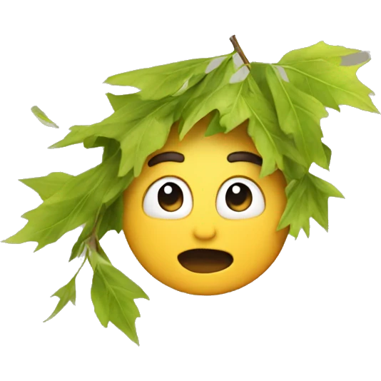 wind  blowing leaves falling emoji