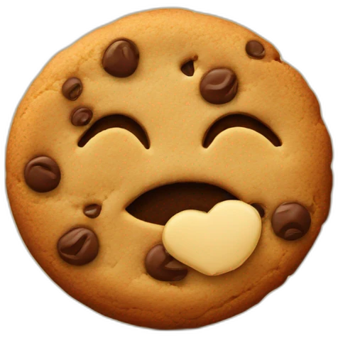 A cookie giving a kiss emoji
