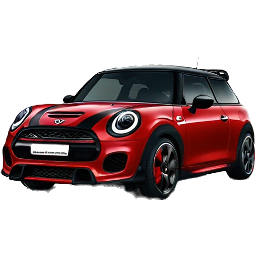 Red mini cooper John Cooper works edition with black rims emoji