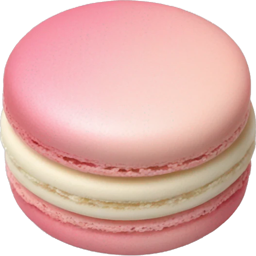 Pinky and white one macaron emoji