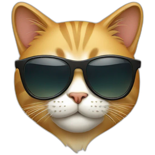 Cat with sunglasses emoji