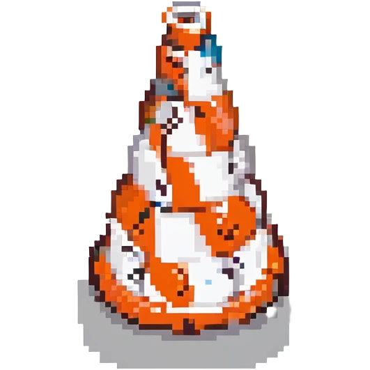 Белый дорожный конус с граффити, no background emoji