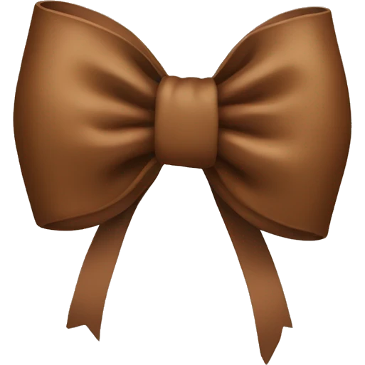Brown bow  emoji