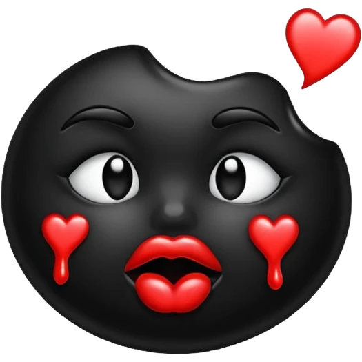Чёрный поцелуйчик emoji