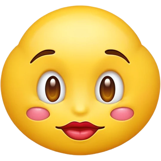 Yellow emoji with puckered lips  emoji