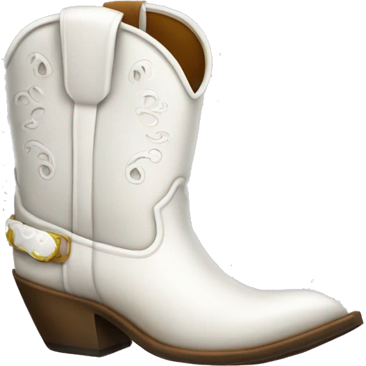 white cowgirl boot emoji