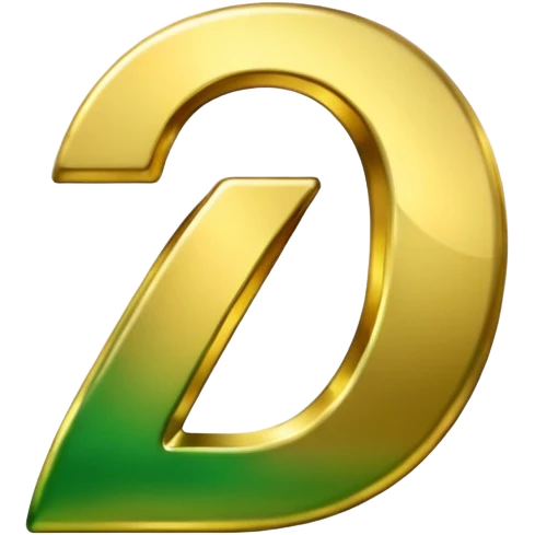 number seven  in golden and green shadows emoji