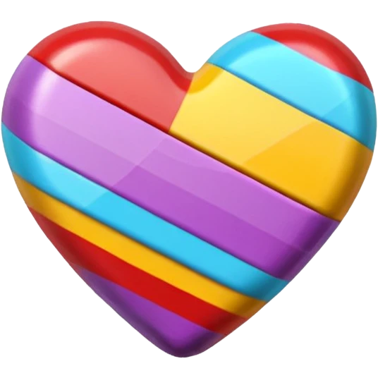 heart wrapped candy sweet colourful stripes emoji
