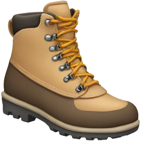 Cute neutral hiking boot emoji