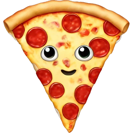 Pizza with legs and face emoji