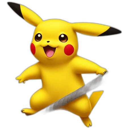 pikachu making slackline emoji