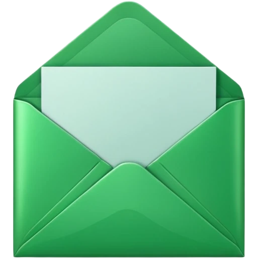 3D green envelope  emoji