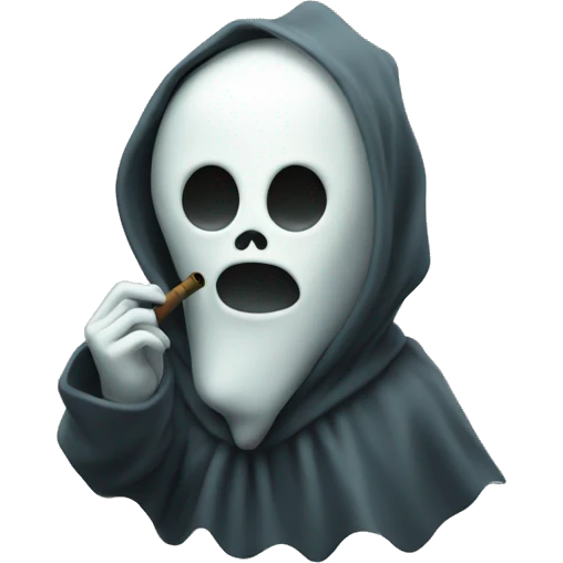 Ghost smoking a pipe emoji