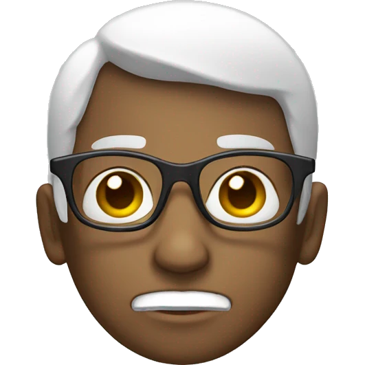 glasses on a blank face emoji