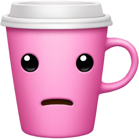 Pink coffee cup emoji