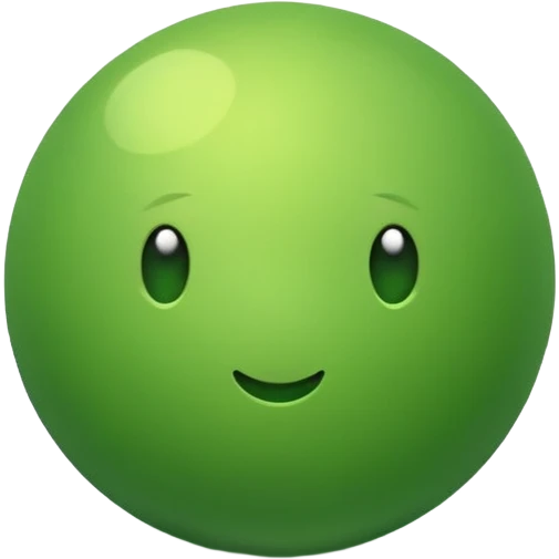 color green soft en 3d emoji