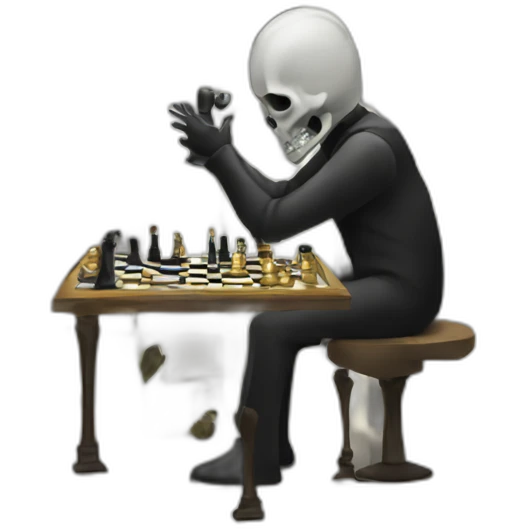 Death playing chess emoji