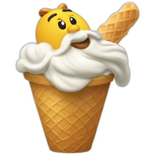 Asterix eating ice cream emoji