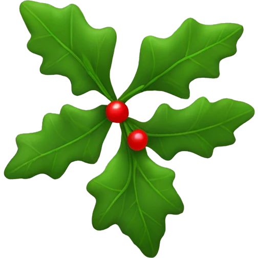Mistletoe with ribbon emoji