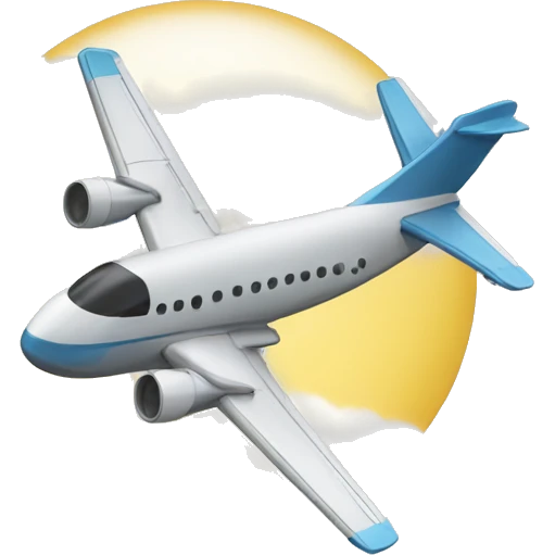 aeroplane with blinfold emoji