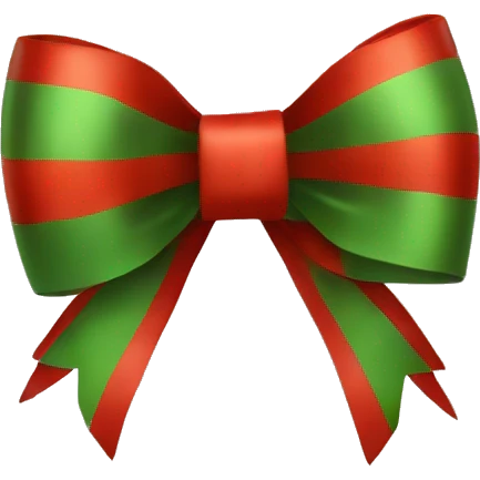 Christmas bow emoji