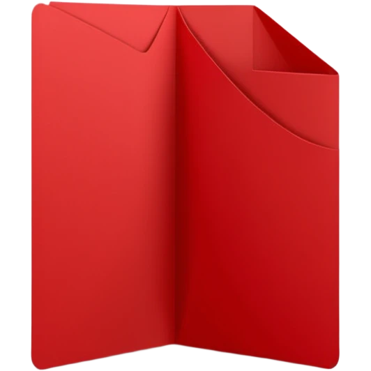 red greeting card emoji