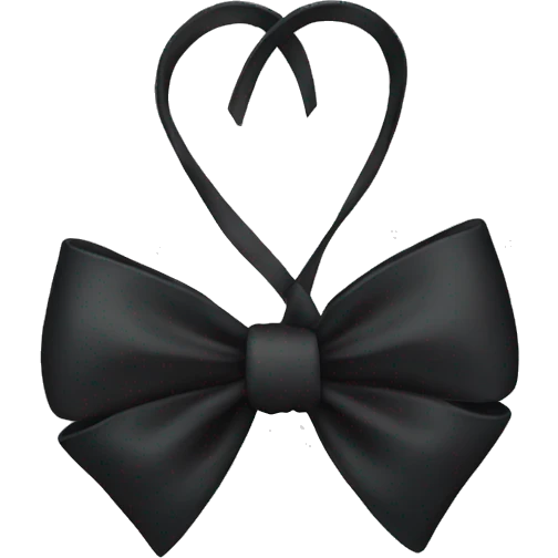 Black bow emoji