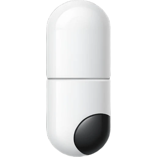 Minimalistic futuristic white&black pills pack emoji, black and white, flat vector design, high-tech clean UI icon emoji