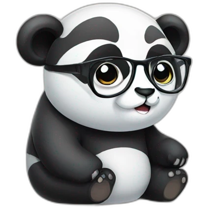 Panda with specs emoji
