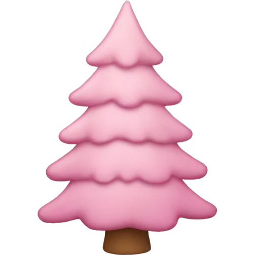 Light pink Christmas tree emoji