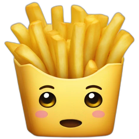 frite with face like chibi emoji