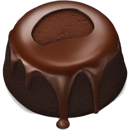 chocolate lava cake on a plate emoji