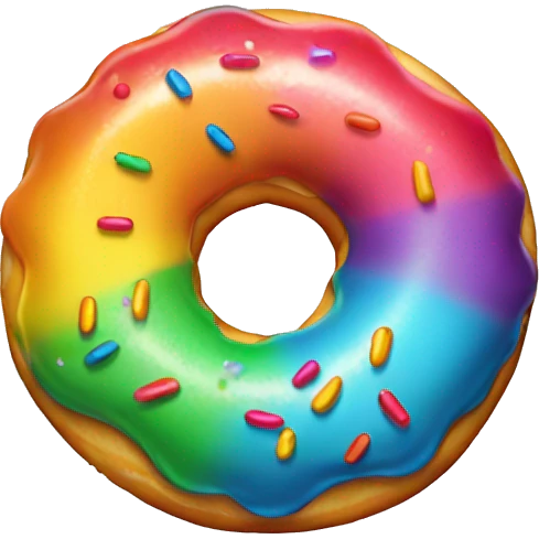 rainbow sprinkled donut emoji
