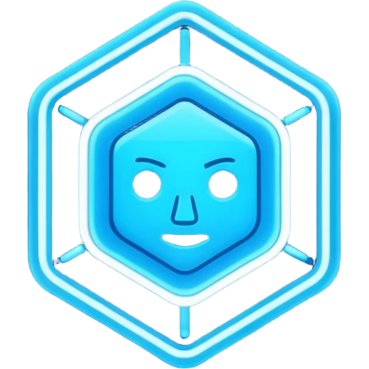 neon cyberpunk-themed icon representing personal agency emoji