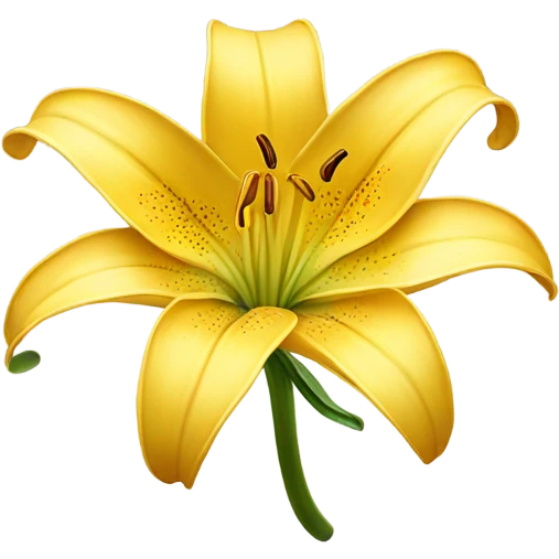 golden yellow lily flower emoji
