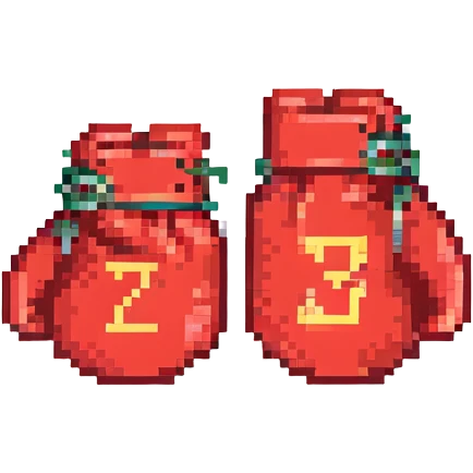 красные боксерские перчатки с надписью "23", no background emoji