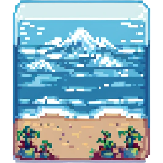 A sea in blue pastel colors emoji