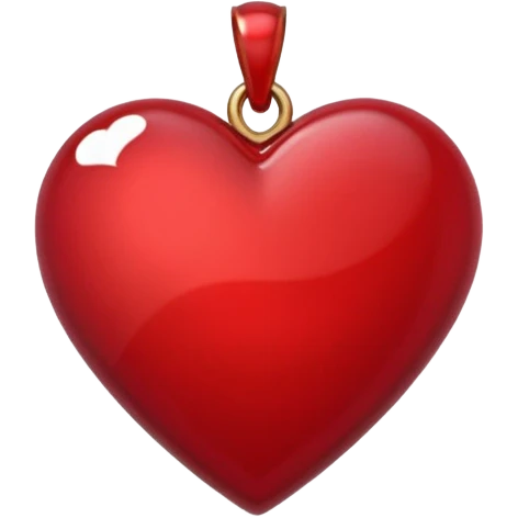 Heart charm – small red heart pendant emoji