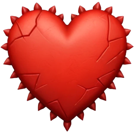 heart with a jagged border emoji