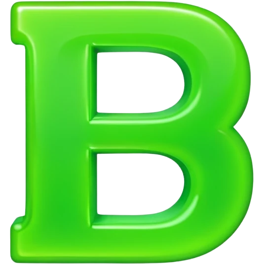 neon green letter D emoji