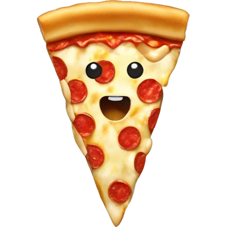 Poutine qui mange une pizza  emoji
