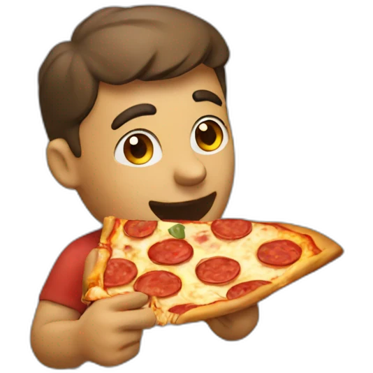 eating pizza emoji