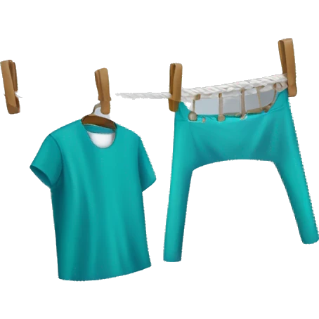 Clothes hang line emoji