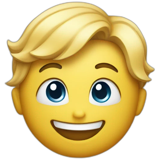 happy face signing looking up emoji