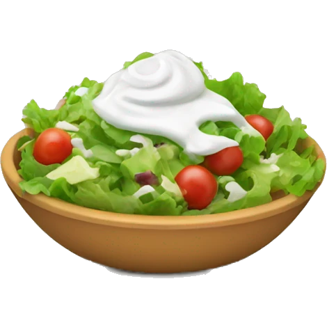 Salad with ranch emoji
