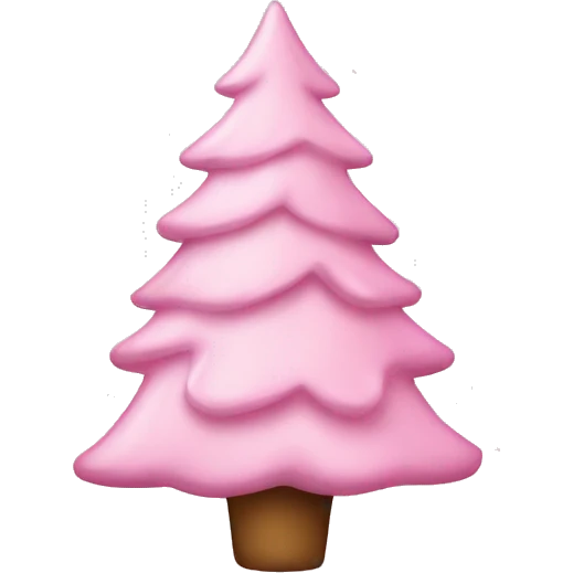 Light pink Christmas tree emoji
