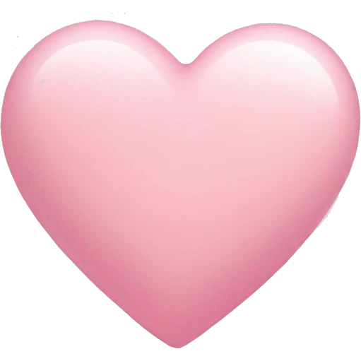 Soft pink heart emoji