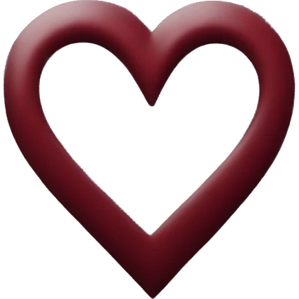 Dark red heart emoji