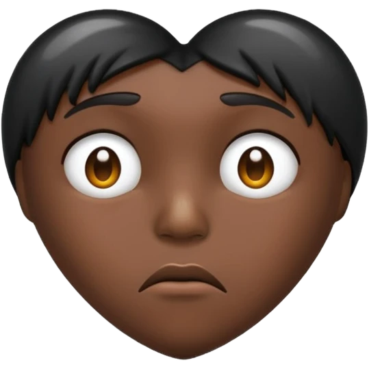 a black heart frowning sad with tears emoji