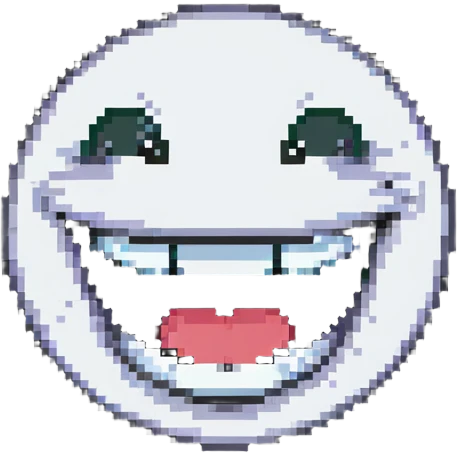 smiling face with big teeth and wide grin, happy expression emoji